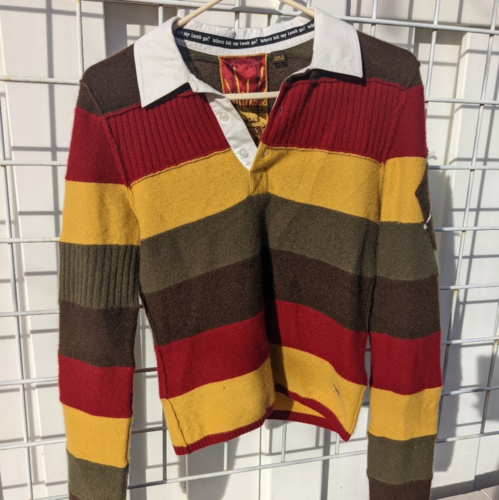 Vintage L.A.MB. Cashmere Rugby Shirt S-M